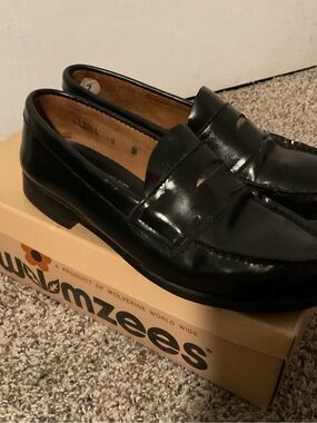 Maine Woods Black Patent Hand Sewn Penny Loafers